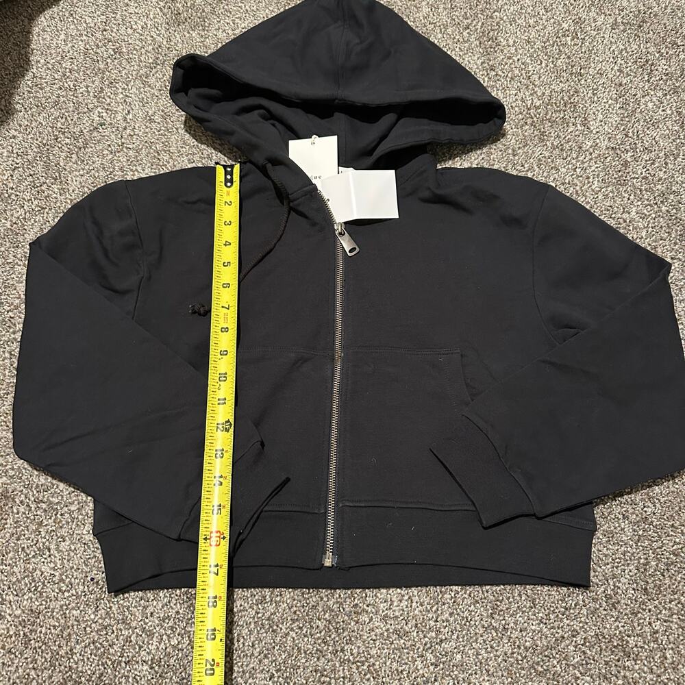 SIGNE Women's Crop Full Zip Hoodie Size S In Black - Picture 7 of 9